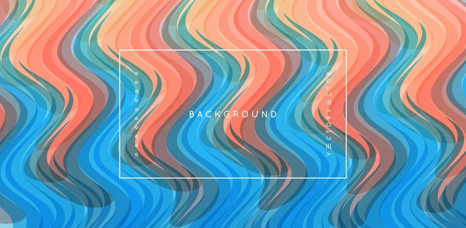 Abstract wavy background with dynamic effect. Modern screen design for mobile Stock Illustration