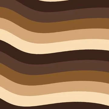 Abstract Wavy Background with Earthy Brown and Beige Tones, Organic Flowing Stock Illustration