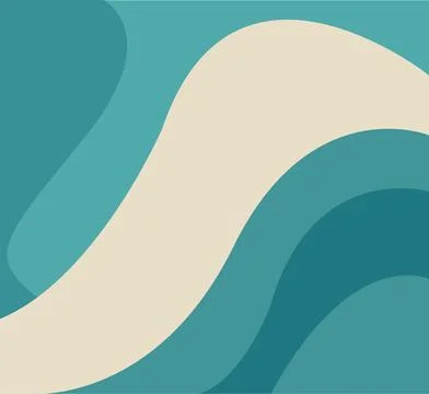 Abstract wavy background featuring a harmonious blend of teal. Stock Illustration