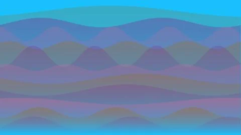 Abstract Wavy Background with Gradient Layers of Blue and Purple Flowing Li.. Stock-Illustration