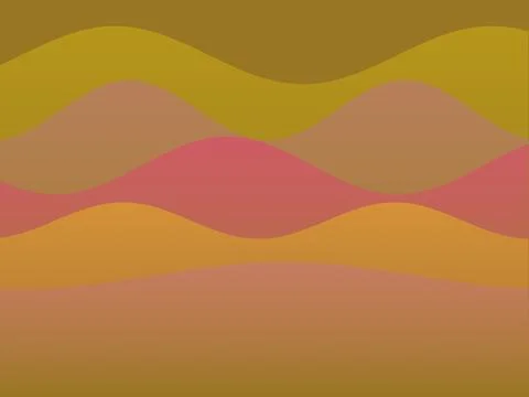 Abstract Wavy Background with Layered Earth Tones Minimalist Landscape in Y.. Stock Illustration