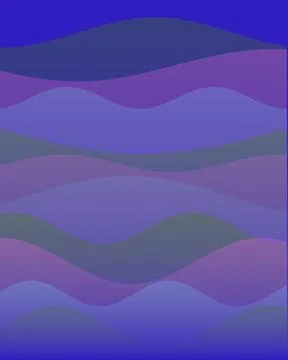 Abstract Wavy Background with Layered Purple and Blue Fluid Waves for Moder.. 스톡 일러스트