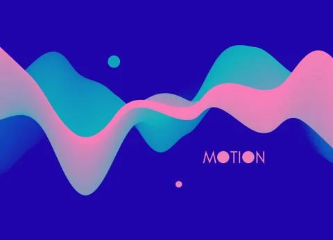 Abstract wavy background with modern gradient colors. Trendy liquid design. Illustrazione stock