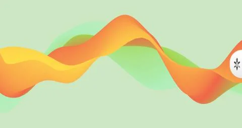Abstract wavy background with modern gradient colors. Trendy liquid design. M Stock Illustration