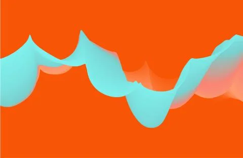 Abstract wavy background with modern gradient colors. Trendy liquid design. M Illustrazione stock