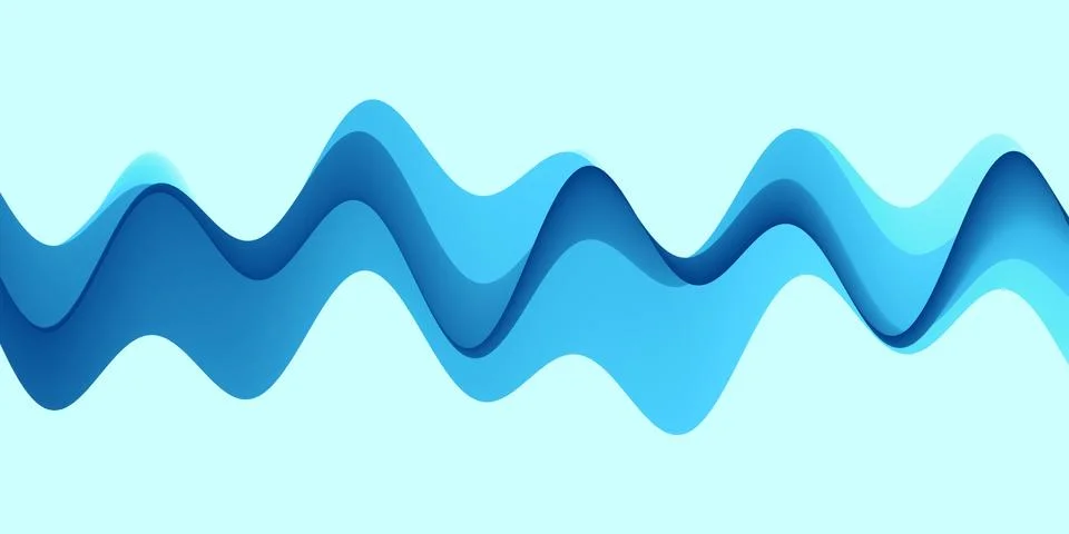 Abstract wavy background with modern gradient colors. Trendy liquid design. M Stock Illustration
