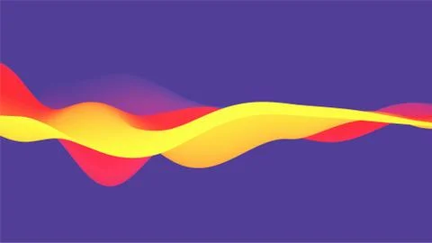 Abstract wavy background with modern gradient colors イラスト素材