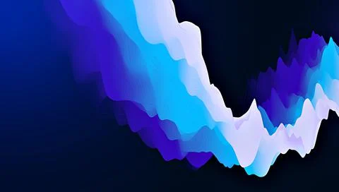 Abstract wavy background with modern gradient colors. Trendy liquid design. M Stock Illustration