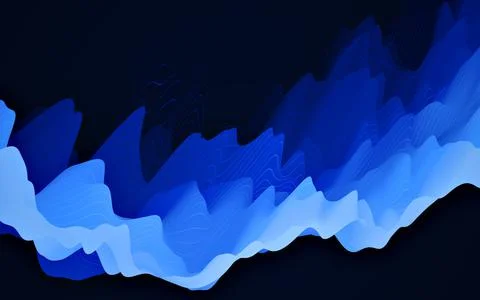 Abstract wavy background with modern gradient colors. Trendy liquid design. M Stock Illustration