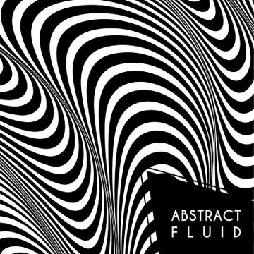 Abstract wavy background, optical art, opart striped Stock Illustration