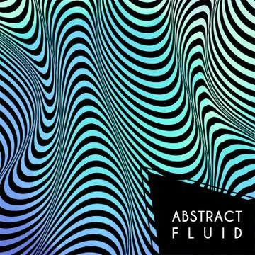 Abstract wavy background, optical art, opart striped Stock Illustration