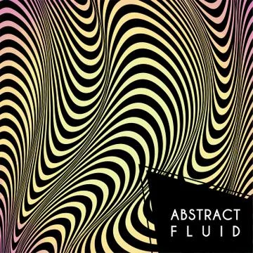 Abstract wavy background, optical art, opart striped Stock Illustration