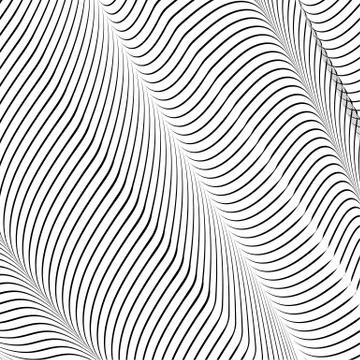 Abstract wavy background, optical art, opart striped Stock Illustration