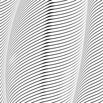Abstract wavy background, optical art, opart striped Stock Illustration