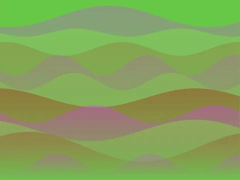 Abstract Wavy Background with Organic Green and Earthy Layers for Nature an.. Stock Illustration