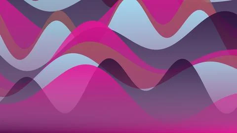 Abstract Wavy Background with Purple and Pink Layered Fluid Shapes for Mode.. Stock Illustration