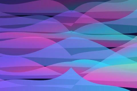 Abstract wavy background with purple blue and pink gradient shapes for digi.. Stock Illustration