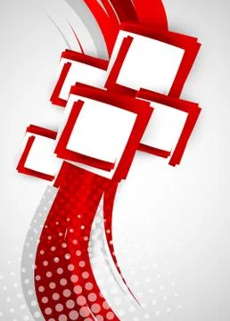 Abstract wavy background in red color Stock Illustration
