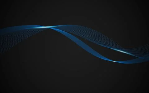 Abstract wavy background. Thin dark lines. Vector illustration. 스톡 일러스트