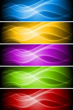 Abstract wavy banners collection. Vector illustration eps 10 Abstract wavy... Foto stock