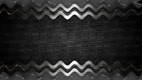 Abstract Wavy Black and Silver Background Stock Footage 284403643