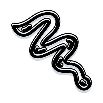 Abstract wavy black graphic line art illustration Stock Illustration