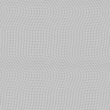 Abstract Wavy Black Grid Pattern on Gray Background, Distorted Mesh Vector イラスト素材