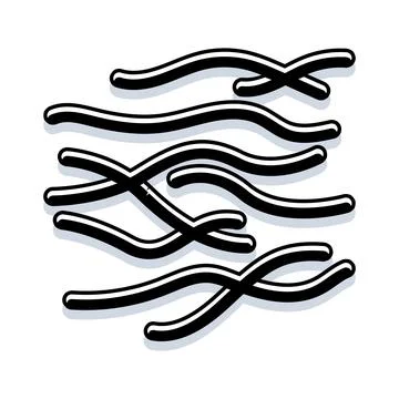 Abstract wavy black lines forming intersecting pattern Stock Illustration