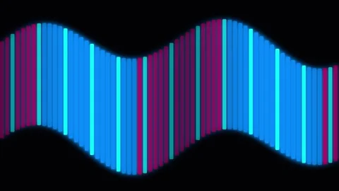 Abstract Wavy Blue and Purple Vertical Stripes Animation Stock Footage 342043962