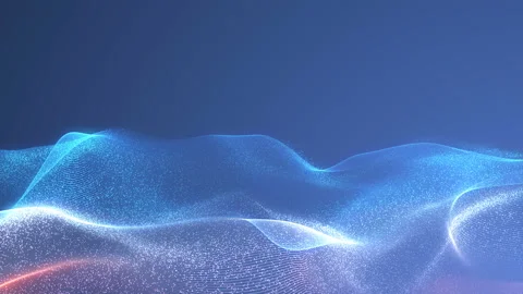 Abstract wavy blue and red motion background. Stock Footage 112106220
