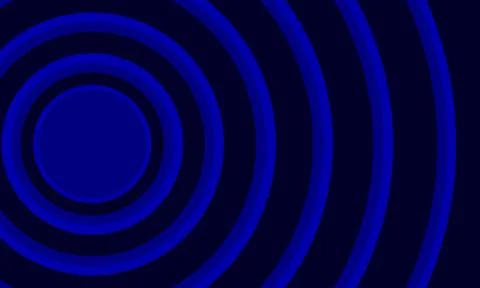 Abstract wavy blue circles background Illustrazione stock