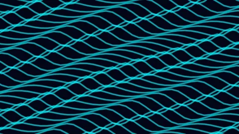 Abstract wavy blue digital background seamless pattern technology waves Stock Footage 343631410