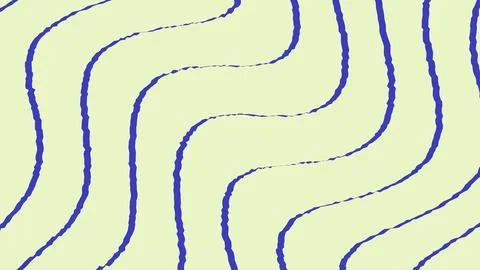 Abstract wavy blue lines on a light green background Stock Illustration