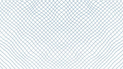 Abstract wavy blue lines pattern isolated on white loop animation Stock Footage 345330253