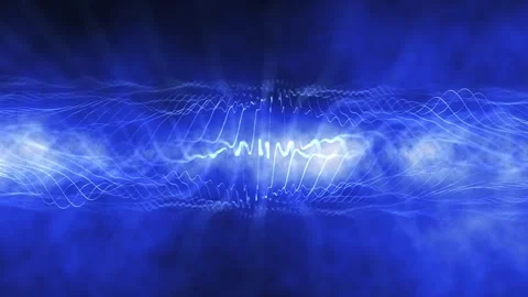 Abstract wavy blurred lines looping dark blue animation Stock Footage 337514123