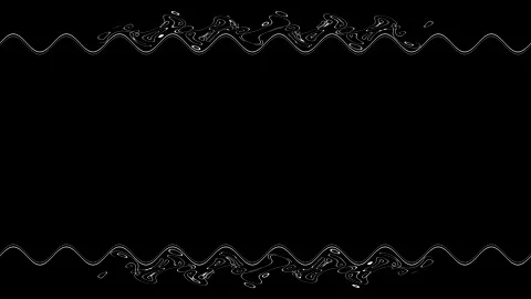 Abstract Wavy Border on a Black Background Stock Footage 284393685