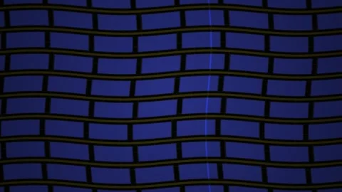 Abstract Wavy Brick Wall Pattern Animation in Dark Blue Tones. Stock Footage 340525216