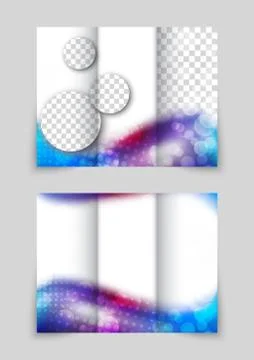 Abstract wavy brochure Stock Illustration