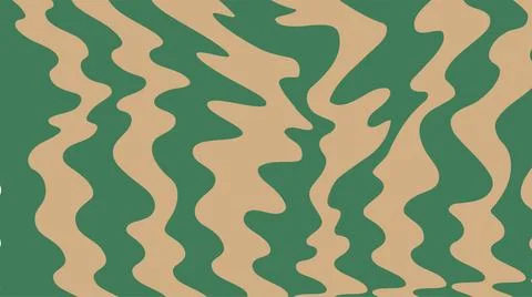 Abstract Wavy Camouflage Pattern In Green And Tan - Military Style Backgrou.. Stock Illustration