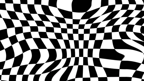 Abstract wavy checkered background. Chessboard background animation Video stock 295416305