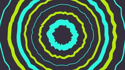 Abstract wavy circles pattern in cyan and lime green Stockillustratie