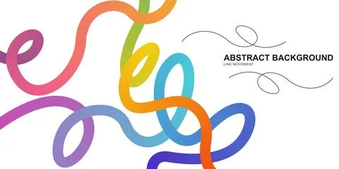 Abstract wavy colored line pattern Stock Illustration