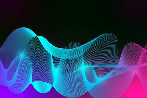 Abstract wavy colorful background. Dynamic effect. Modern design template. Stock Illustration