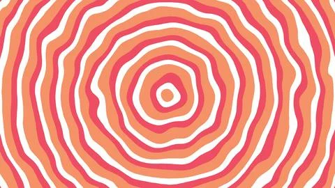 Abstract Wavy Concentric Circles in Warm Tones Background. 스톡 일러스트