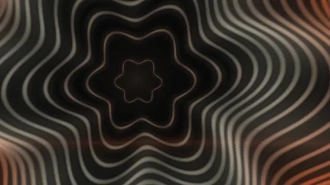Abstract Wavy Contour Flower Pattern Seamless Loop Stock Footage 340533221