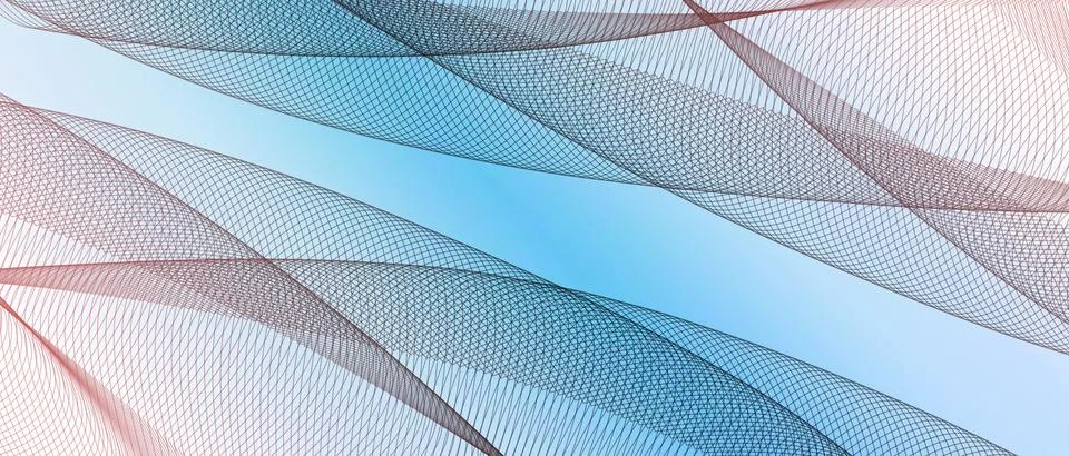 Abstract wavy dark lines on colored background Stock Illustration
