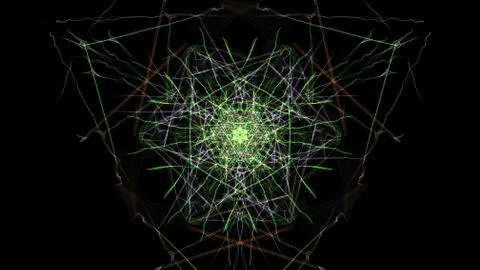 Abstract wavy design element on black background Stock Illustration