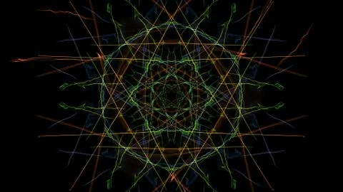 Abstract wavy design element on black background Stock Illustration