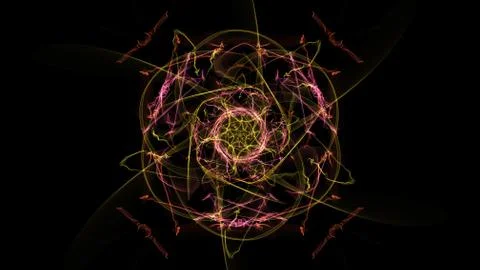 Abstract wavy design element on black background Stock Illustration