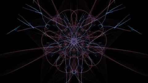 Abstract wavy design element on black background Stock Illustration